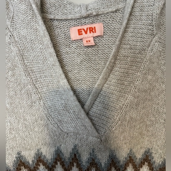 Evri Hooded Gray Sweater Size 0X - Picture 10 of 12